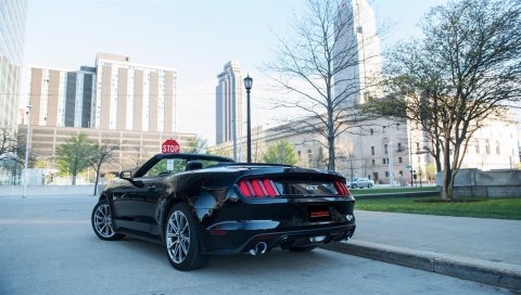 Corsa 2015-2017 Ford Mustang GT Convertible 5.0L V8 Polished Sport Cat-Back Dual Rear Exit thumbnail 3