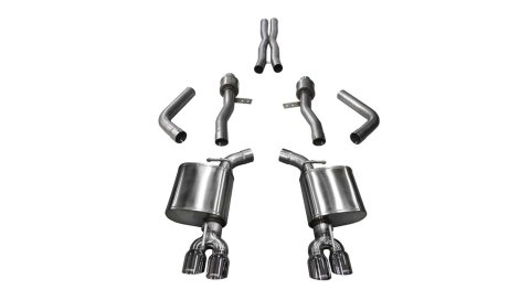 Corsa Sport Exhaust Systems for 2015-2022 CHALLENGER - 14987 2.75-IN. Series Cat-Back Dual Rear Exit with Twin 3.5-IN. Polished Pro-Series Tips