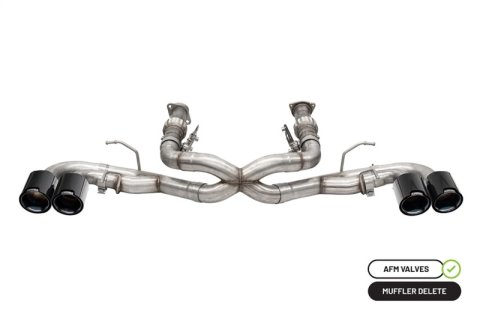 Corsa 20-25 Chevrolet Corvette C8 RWD 3in Xtreme Cat-Back Exhaust w/4.5in Carbon Fiber Black PVD Tip thumbnail 1