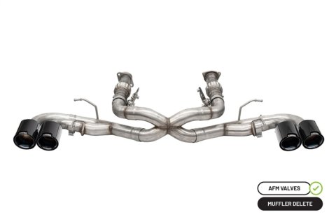 Corsa 20-25 Chevrolet Corvette C8 RWD 3in Xtreme Cat-Back Exhaust w/4.5in Carbon Fiber Black PVD Tip thumbnail 2