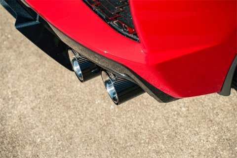 Corsa 2020-2025 Chevrolet Corvette C8 RWD 3in Track Cat-Back Delete Exhaust w/4.5in CF Polished Tips thumbnail 6