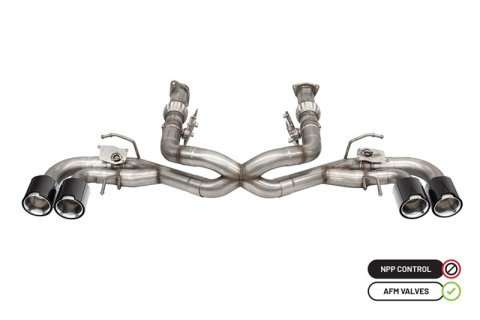 Corsa 2020-2025 Chevrolet Corvette C8 RWD 3in Delete 4 Valve Cat-Back w/NPP w/4.5in CF Polished Tips thumbnail 1