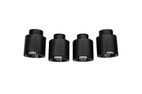 Corsa 20-25 Chevrolet Corvette C8 RWD 4.5in Carbon Fiber Black PVD Tip Kit (For Corsa Exhaust Only) thumbnail 1