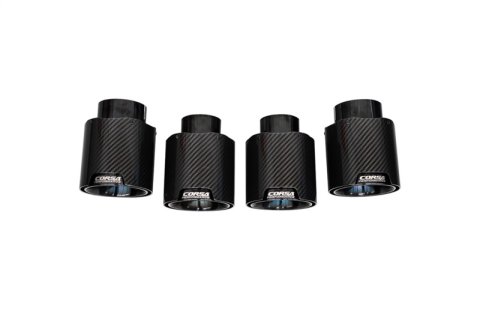 Corsa 20-25 Chevrolet Corvette C8 RWD 4.5in Carbon Fiber Black PVD Tip Kit (For Corsa Exhaust Only) thumbnail 2
