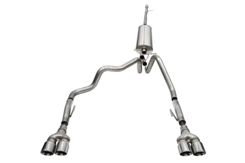 Corsa 2022-2024 Chevrolet Silverado 1500 Cat-Back Dual Rear Exit with Twin 4in Polished Tips thumbnail 1
