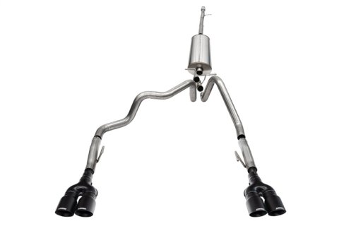 Corsa 2022-2024 Chevrolet Silverado 1500 Cat-Back Dual Rear Exit with Twin 4in Black Tips thumbnail 1