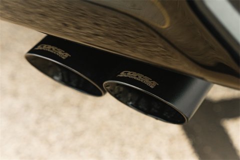 Corsa 2022-2024 Chevrolet Silverado 1500 Cat-Back Dual Rear Exit with Twin 4in Black Tips thumbnail 3