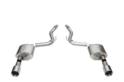 Corsa 2024+ Ford Mustang GT Sport Axle-Back Dual Rear Exit with 4.5in Straight Cut Polished Tips thumbnail 1