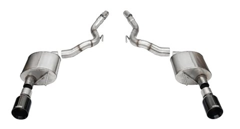Corsa 24+ Ford Mustang GT Sport Axle-Back Dual Rear Exit with 4.5in Black PVD Straight Cut Tips