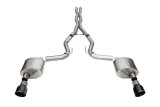 Corsa 24+ Ford Mustang GT Xtreme Cat-Back Ex. Sys. 3.0in Dual Rear Exit w/4.5in Black PVD Pro Tips thumbnail 1