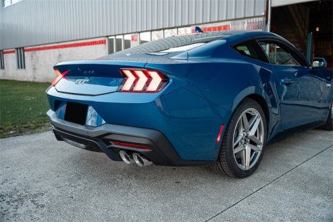 Corsa 2024+ Ford Mustang V8 5.0L 3in Axle-Back Exhaust System w/ Twin 4in Polished Pro-Series Tips thumbnail 2