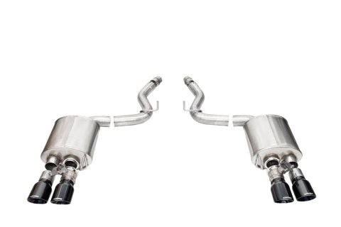Corsa 2024+ Ford Mustang V8 5.0L 3in Axle-Back Exhaust System w/ Twin 4in Black Pro-Series Tips thumbnail 1