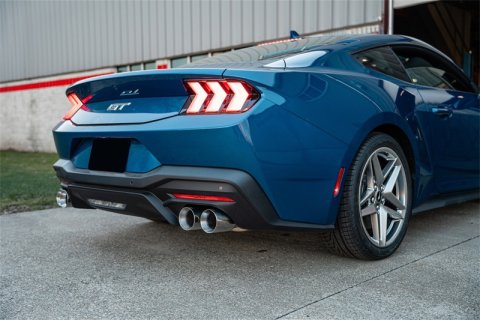 Corsa 2024+ Ford Mustang V8 5.0L 3in Axle-Back Exhaust System w/ Twin 4in Polished Straight Tips thumbnail 1