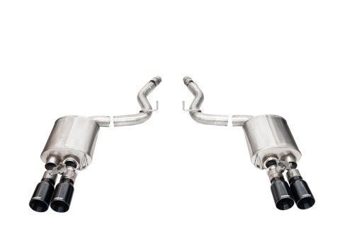 Corsa 2024-2025 Ford Mustang V8 5.0L 3in Axle-Back Exhaust System w/ Twin 4in Black Straight Tips thumbnail 1