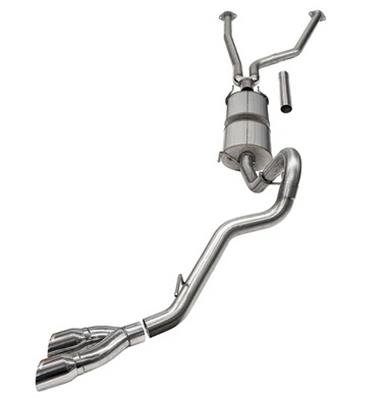 Corsa 22-25 Toyota Tundra 4WD 3in Sport Cat-Back Side Exit Exhaust System w/ Twin 4in Polished Tips thumbnail 1