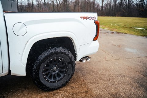 Corsa 22-25 Toyota Tundra 4WD 3in Sport Cat-Back Side Exit Exhaust System w/ Twin 4in Polished Tips thumbnail 4