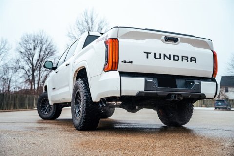 Corsa 22-25 Toyota Tundra 4WD 3in Sport Cat-Back Side Exit Exhaust System w/ Twin 4in Black PVD Tips thumbnail 4