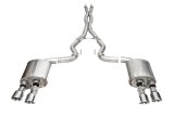 Corsa 24+ Ford Mustang Dark Horse 5.0L 3.0in Dual Rear Exit Cat-Back w/Twin 4.5in Polish Slash Tips thumbnail 3