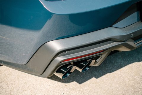 Corsa 24+ Ford Mustang Dark Horse 5.0L 3in Dual Rear Axle-Back w/Twin 4.5in Black PVD Slash Tips thumbnail 5