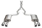 Corsa 24+ Ford Mustang Dark Horse 5.0L 3in Dual Rear Exit Cat-Back w/Twin 4.5in Polish Straight Tip thumbnail 1