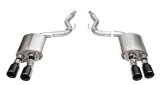 Corsa 24+ Ford Mustang Dark Horse 5.0L 3in Dual Rear Axle-Back w/Twin 4.5in Black PVD Straight Tip thumbnail 1