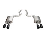 Corsa 24+ Ford Mustang Dark Horse 5.0L 3in Dual Rear Axle-Back w/Twin 4.5in Black PVD Straight Tip thumbnail 3