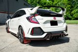 Corsa 2017-2021 Honda Civic Type R Xtreme Cat-Back Tri Rear Exit with 4.5in Black Pro-Series Tips thumbnail 3