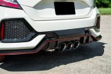 Corsa 2017-2021 Honda Civic Type R Xtreme Cat-Back Tri Rear Exit with 4.5in Black Pro-Series Tips thumbnail 4