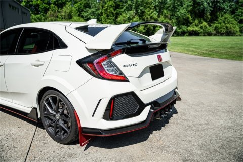 Corsa 2017-2021 Honda Civic Type R Xtreme Cat-Back Tri Rear Exit with 4.5in Black Pro-Series Tips thumbnail 3