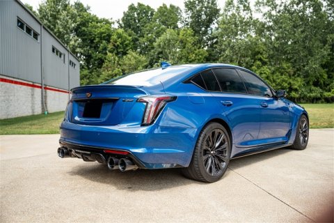 Corsa 2022-25 Caddy CT5 V Blackwing 3in. Cat-Back w/ Act. Exh. - Dbl X-Pipe - Twin 4.5in. BlkCF Tips thumbnail 5
