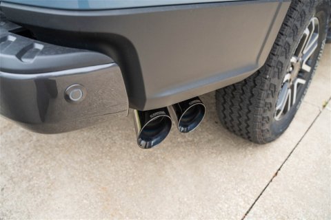 Corsa 2024-2025 Ford Ranger 3in Cat-Back Exhaust 4in Black PVD Pro-Series Slash Cut Twin Tip thumbnail 3