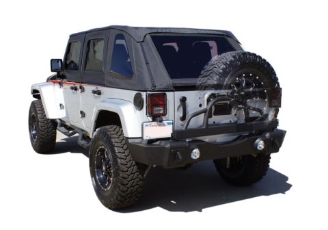Rampage 2007-2018 Jeep Wrangler(JK) Recovery Bumper Rear - Black thumbnail 2
