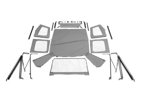 Rampage 1976-1983 Jeep CJ5 Complete Top - Grey Denim thumbnail 2