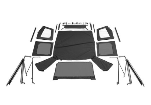 Rampage 1976-1983 Jeep CJ5 Complete Top - Black Denim thumbnail 2