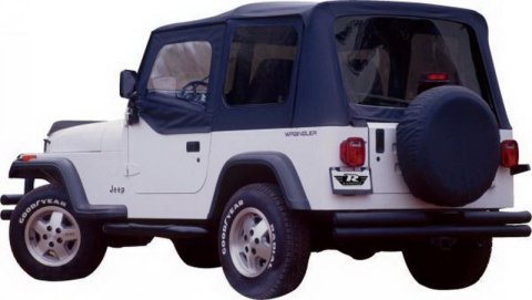 Rampage 1976-1983 Jeep CJ5 Complete Top - Black Denim thumbnail 3
