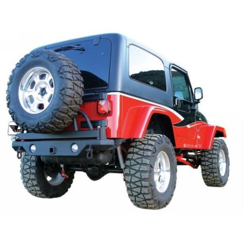 Rampage 1987-1995 Jeep Wrangler(YJ) Recovery Bumper Rear - Black thumbnail 1