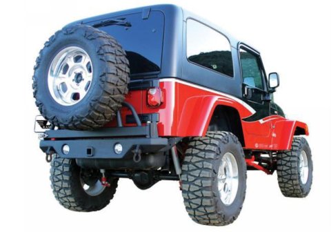Rampage 1987-1995 Jeep Wrangler(YJ) Recovery Bumper Rear - Black thumbnail 2