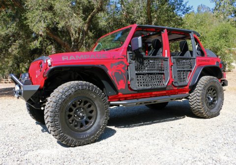 Rampage 2018-2019 Jeep Wrangler(JL) Unlimited Sport 4-Door Trail Doors - 4Dr - Black thumbnail 3