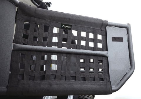 Rampage 2007-2018 Jeep Wrangler(JK) Unlimited 4-Door Tube Doors With Netting - Black thumbnail 6