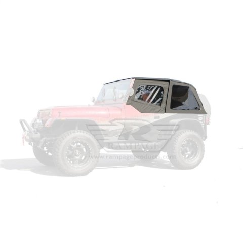 Rampage 1992-1995 Jeep Wrangler(YJ) Frameless Soft Top Kit - Black Diamond thumbnail 1