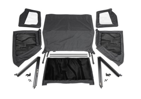 Rampage 1992-1995 Jeep Wrangler(YJ) Frameless Soft Top Kit - Black Diamond thumbnail 2