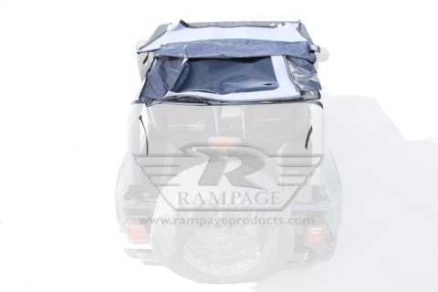 Rampage 1992-1995 Jeep Wrangler(YJ) Frameless Soft Top Kit - Black Diamond thumbnail 3