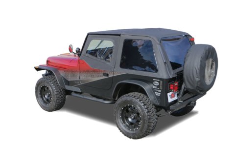 Rampage 1992-1995 Jeep Wrangler(YJ) Frameless Soft Top Kit - Black Diamond thumbnail 7