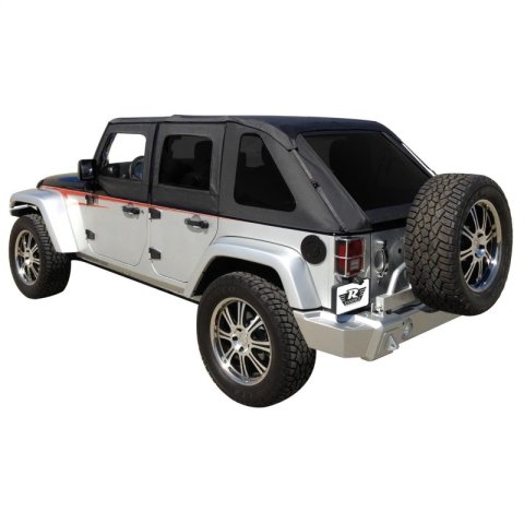 Rampage 2007-2018 Jeep Wrangler(JK) Unlimited Frameless Soft Top Kit - Black Diamond thumbnail 1