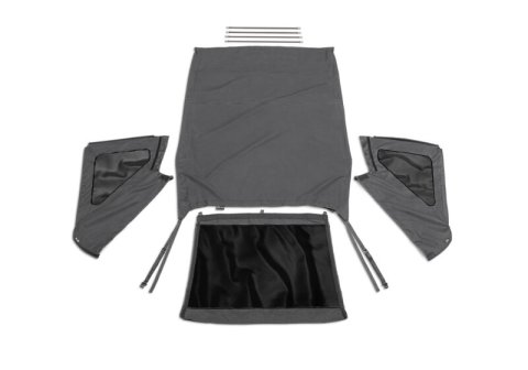 Rampage 2007-2018 Jeep Wrangler(JK) Unlimited Frameless Soft Top Kit - Black Diamond thumbnail 2