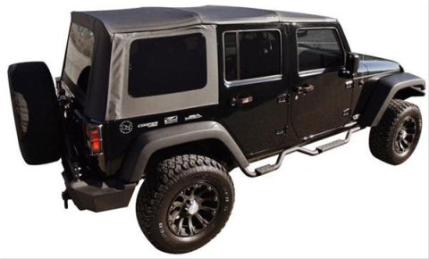 Rampage 2007-2009 Jeep Wrangler(JK) Unlimited OEM Replacement Top - Black Diamond thumbnail 1