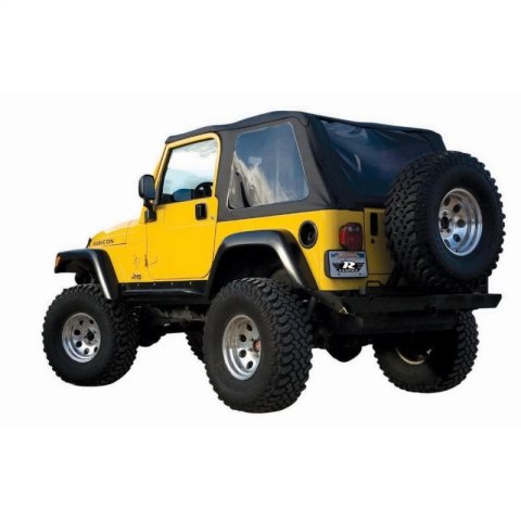 Rampage 1997-2006 Jeep Wrangler(TJ) Excludes LJ Unlimited Frameless Soft Top Kit - Black Diamond thumbnail 3
