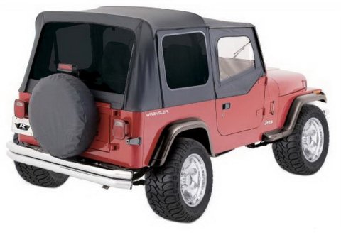 Rampage 1988-1995 Jeep Wrangler(YJ) OEM Replacement Top - Black Denim thumbnail 8