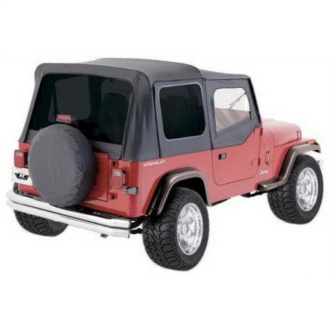 Rampage 1988-1995 Jeep Wrangler(YJ) OEM Replacement Top - Black Diamond thumbnail 3