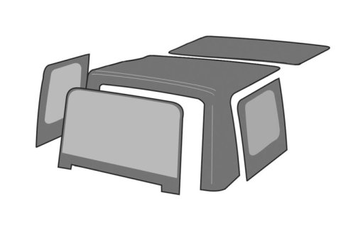 Rampage 1988-1995 Jeep Wrangler(YJ) OEM Replacement Top - Black Diamond thumbnail 4
